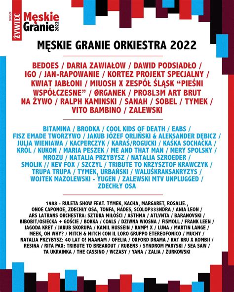 męskie granie 2022 żywiec|Męskie Granie 2022, Żywiec, kto wystąpi, gdzie oglądać, transmisja